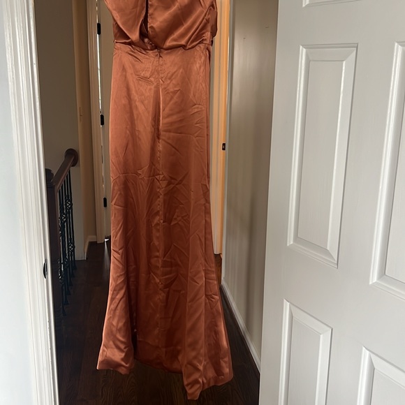 Gold/brass/champagne bridesmaid dress size 2 - Picture 5 of 5